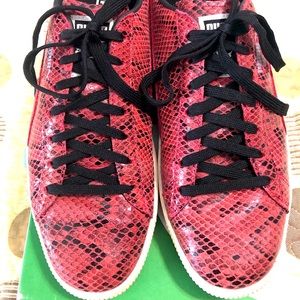 Puma Clyde Snake High Risk Red-Whisper White Size 10 Sneakers